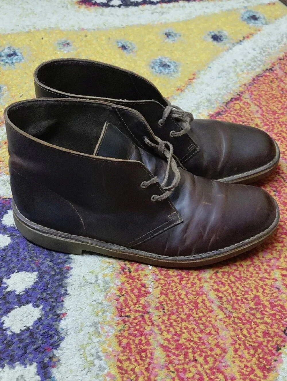 Clarks Men's Dark Brown Leather Chukka Boots